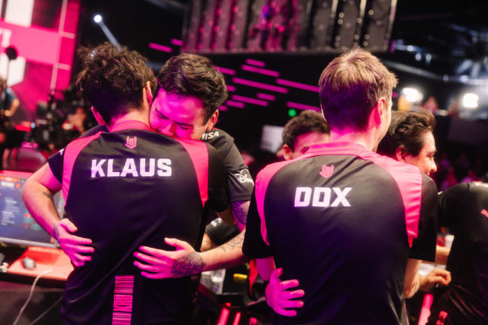 Klaus hugging teammate VCT